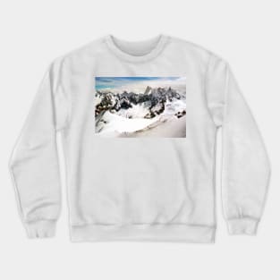 Chamonix Aiguille du Midi Mont Blanc Massif Alps France Crewneck Sweatshirt